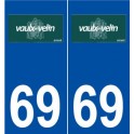 69 Vaulx-en-Velin logo autocollant plaque stickers ville