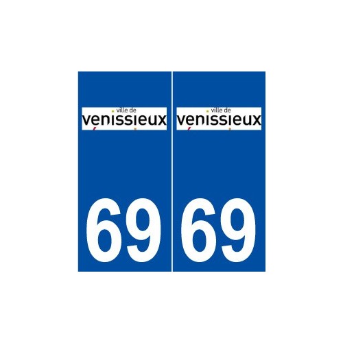 69 Vénissieux logo autocollant plaque stickers ville