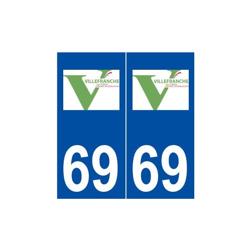 69 Villefranche-sur-Saône logo autocollant plaque stickers ville