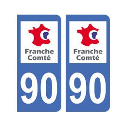 90 Territoire de Belfort autocollant plaque