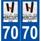 70 Héricourt logo autocollant plaque stickers ville