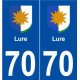 70 Lure logo autocollant plaque stickers ville