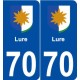70 Lure logo autocollant plaque stickers ville