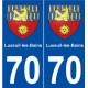 70 Luxeuil-les-Bains blason autocollant plaque stickers ville
