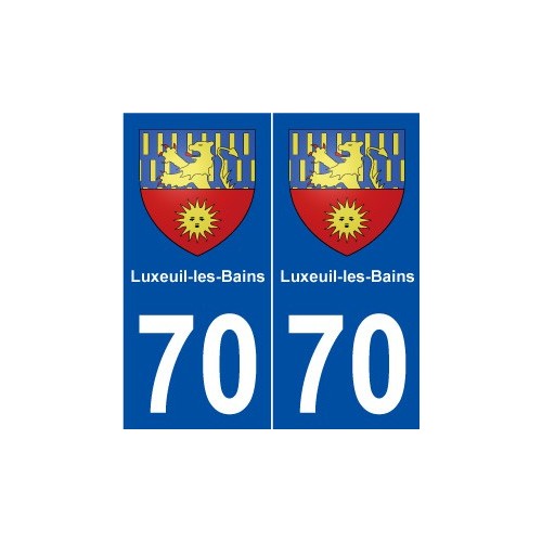 70 Luxeuil-les-Bains blason autocollant plaque stickers ville