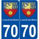 70 Luxeuil-les-Bains blason autocollant plaque stickers ville