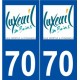 70 Luxeuil-les-Bains logo autocollant plaque stickers ville