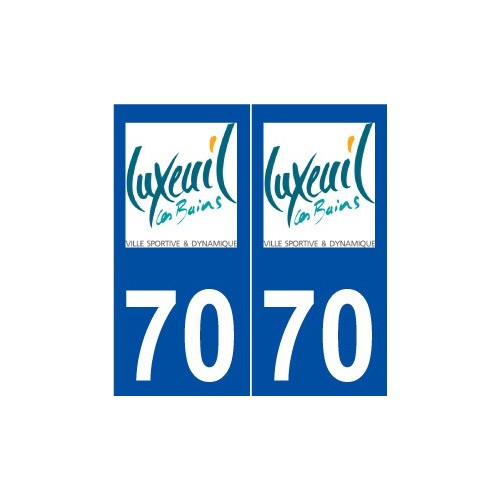 70 Luxeuil-les-Bains logo autocollant plaque stickers ville
