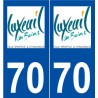 70 Luxeuil-les-Bains logo autocollant plaque stickers ville