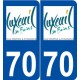 70 Luxeuil-les-Bains logo autocollant plaque stickers ville