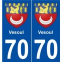 70 Vesoul blason autocollant plaque stickers ville
