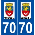 70 Vesoul logo autocollant plaque stickers ville