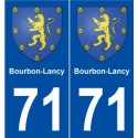 71 Bourbon-Lancy blason autocollant plaque stickers ville
