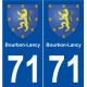 71 Bourbon-Lancy blason autocollant plaque stickers ville