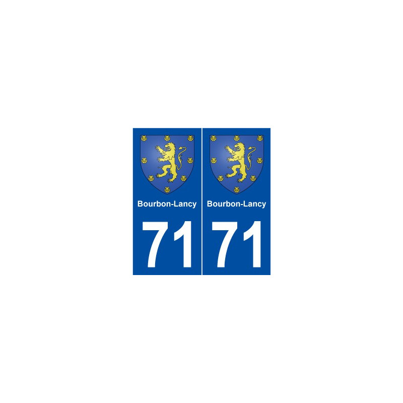 71 Bourbon-Lancy blason autocollant plaque stickers ville