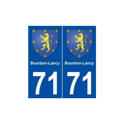 71 Bourbon-Lancy blason autocollant plaque stickers ville