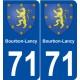 71 Bourbon-Lancy blason autocollant plaque stickers ville