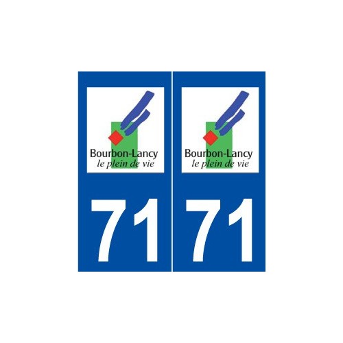 71 Bourbon-Lancy logo autocollant plaque stickers ville