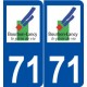 71 Bourbon-Lancy logo autocollant plaque stickers ville