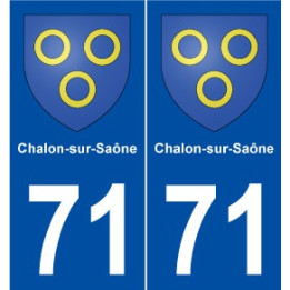 71 Chalon-sur-Saône blason autocollant plaque stickers ville