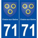71 Chalon-sur-Saône blason autocollant plaque stickers ville