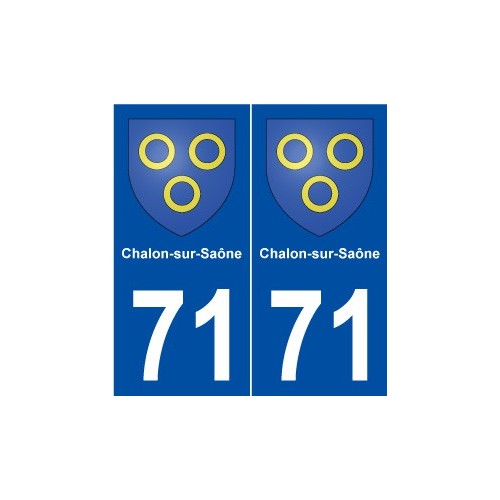 71 Chalon-sur-Saône blason autocollant plaque stickers ville