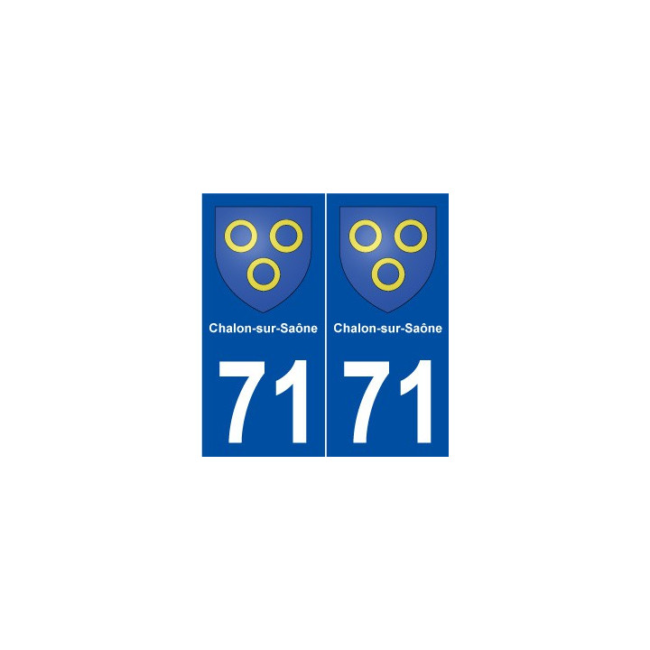 71 Chalon-sur-Saône blason autocollant plaque stickers ville