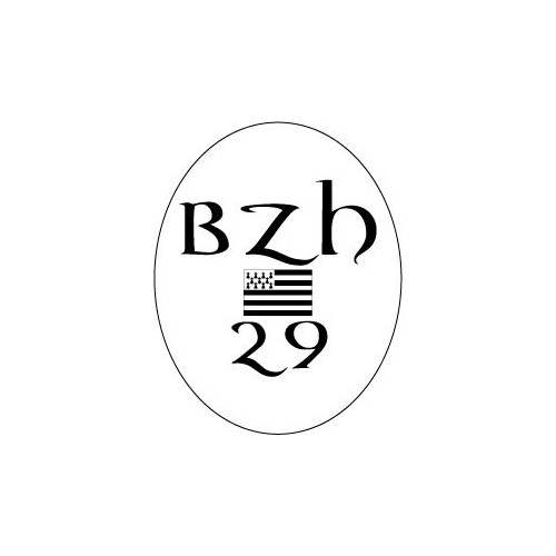 Autocollant 29 BZH drapeau Breton Breizh Bretagne