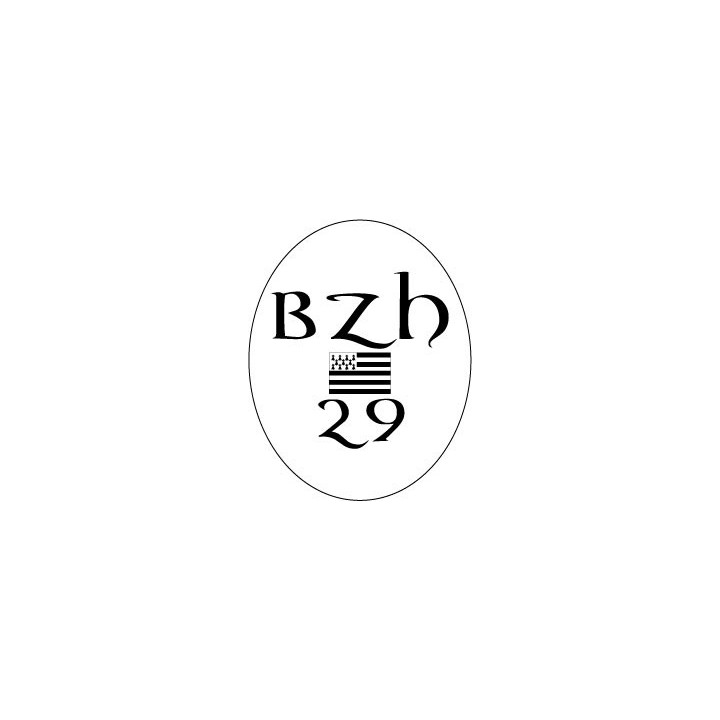 Autocollant 29 BZH drapeau Breton Breizh Bretagne