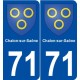 71 Chalon-sur-Saône blason autocollant plaque stickers ville