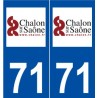 71 Chalon-sur-Saône logo autocollant plaque stickers ville