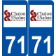 71 Chalon-sur-Saône logo autocollant plaque stickers ville
