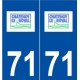 71 Châtenoy-le-Royal logo autocollant plaque stickers ville