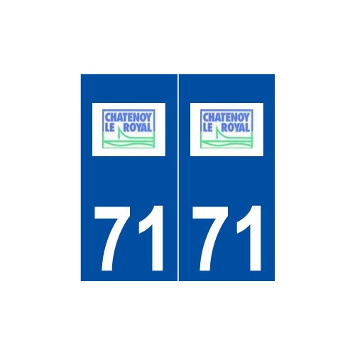 71 Châtenoy-le-Royal logo autocollant plaque stickers ville