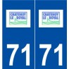 71 Châtenoy-le-Royal logo autocollant plaque stickers ville