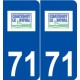 71 Châtenoy-le-Royal logo autocollant plaque stickers ville