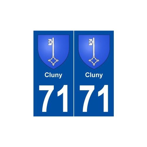 71 Cluny blason autocollant plaque stickers ville