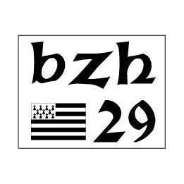 Autocollant 29 BZH drapeau Breton Breizh Bretagne