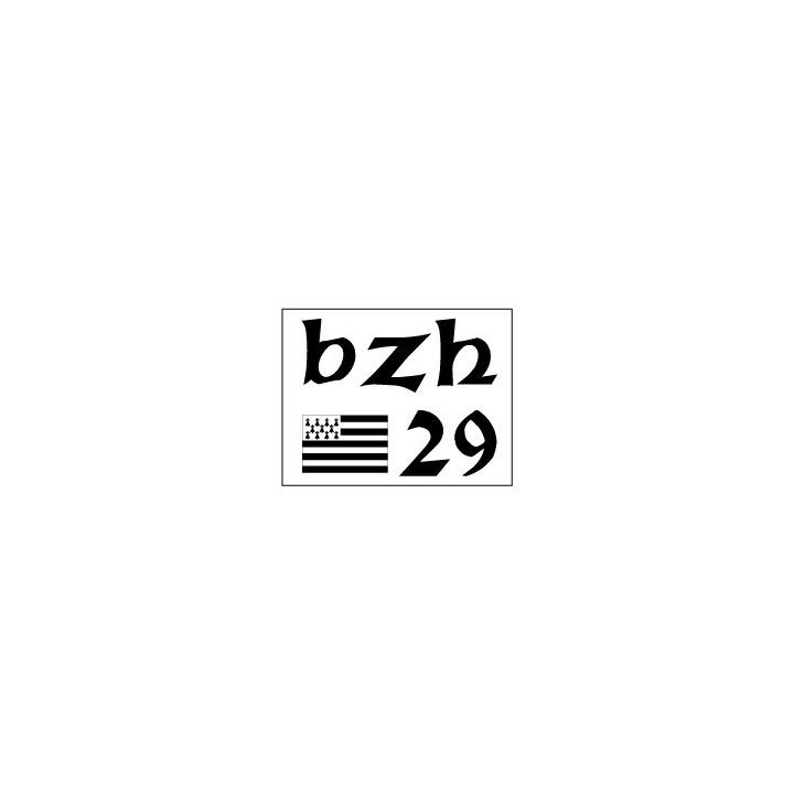 Autocollant 29 BZH drapeau Breton Breizh Bretagne