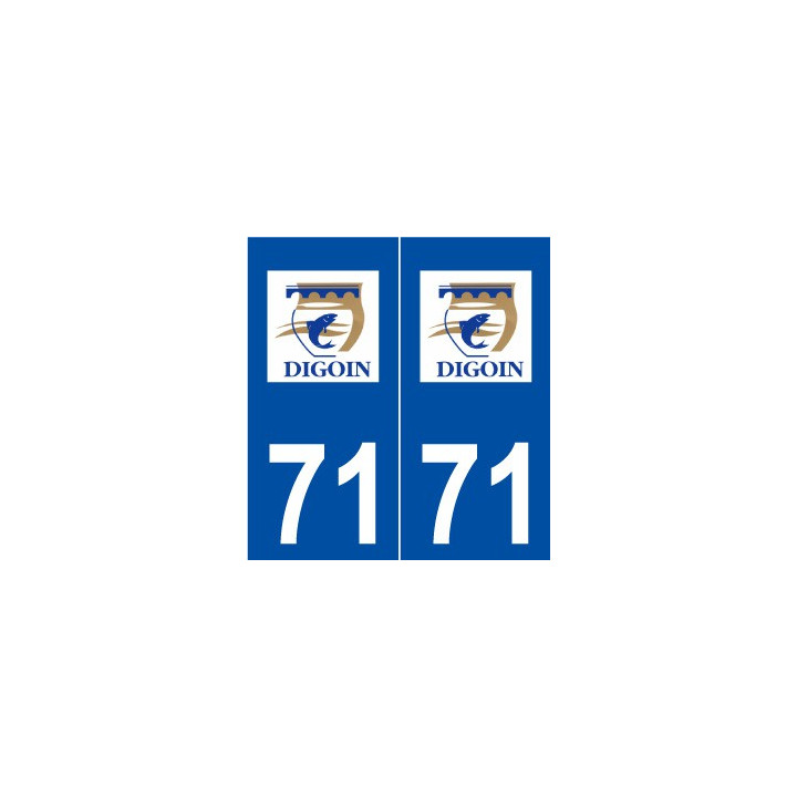 71 Digoin logo autocollant plaque stickers ville