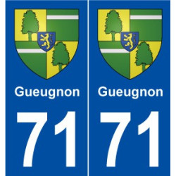71 Gueugnon blason autocollant plaque stickers ville