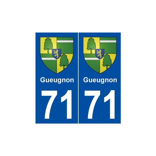 71 Gueugnon blason autocollant plaque stickers ville
