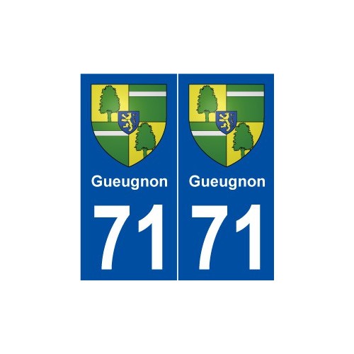 71 Gueugnon blason autocollant plaque stickers ville