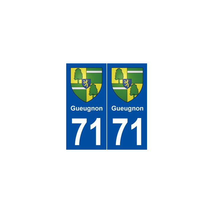 71 Gueugnon blason autocollant plaque stickers ville