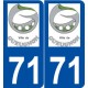71 Gueugnon logo autocollant plaque stickers ville