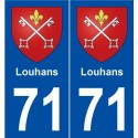 71 Louhans blason autocollant plaque stickers ville