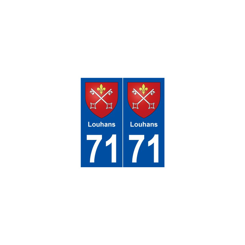 71 Louhans blason autocollant plaque stickers ville