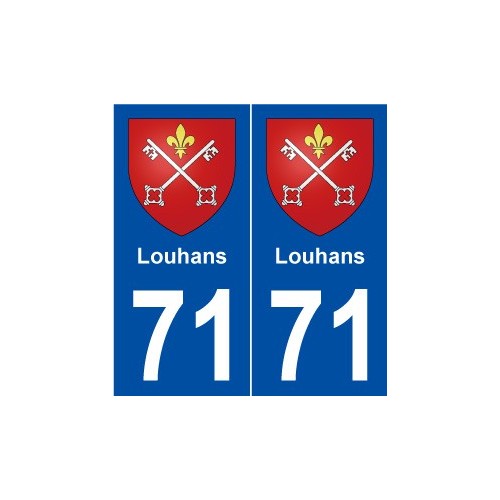 71 Louhans blason autocollant plaque stickers ville