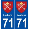 71 Louhans blason autocollant plaque stickers ville