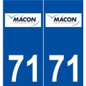 71 Macon logo adesivo piastra adesivi città